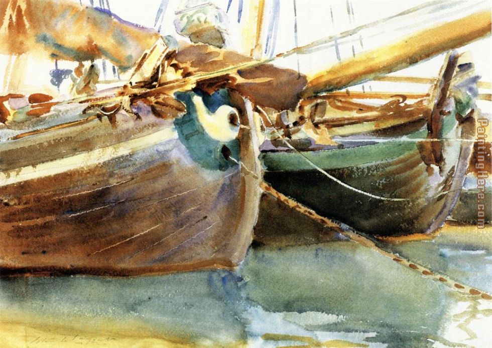 John Singer Sargent Boats Venice